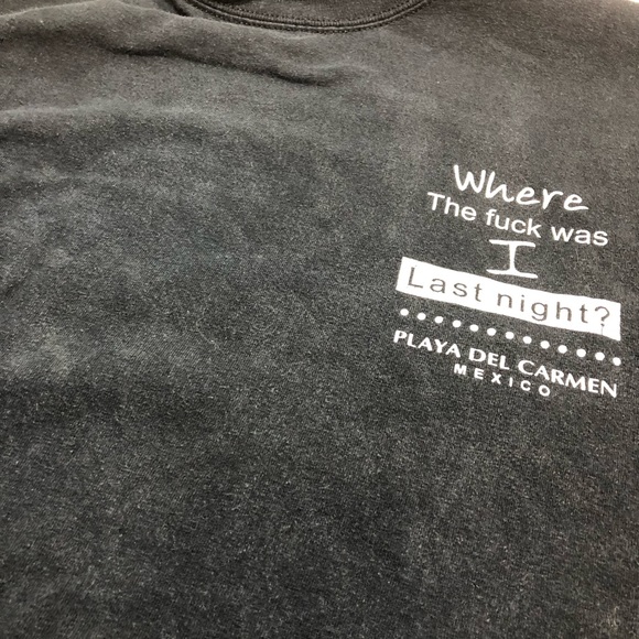 Vintage Tee “Where the F*** Was I Last Night” Playa Del Carmen Mexico XXL - Picture 2 of 11